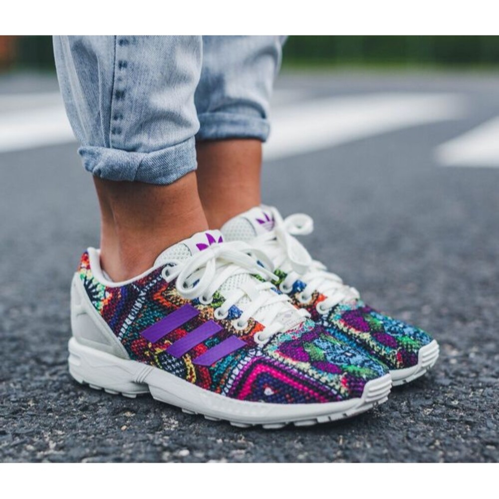 Adidas ZX Flux Torsion Multicolor Grape Sneaker Running - Women's Size 7.5